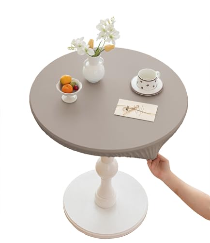 EGROON �L�b�`���p�i PU�� �e�[�u���N���X �e�[�u���J�o�[ �H��J�o�[ �~�` ���a60cm-160cm �z�e�� ���X�g���� �h�� �ϋv�� ���n �O���[ A �~�` ���a90cm