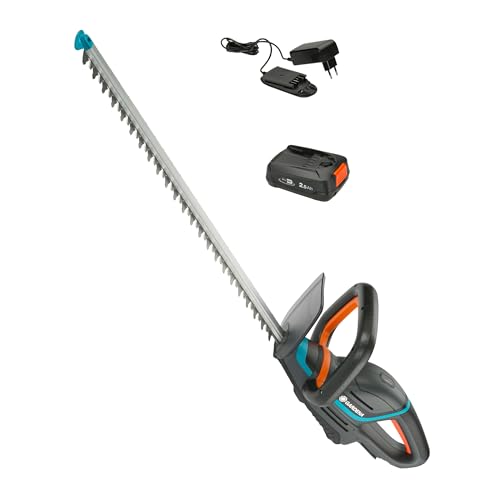 Gardena Akku-Heckenschere ComfortCut 60 18V P4A Ready-to-Use Set: Heckenschneider mit ergonomischem Griff und Anschlagschutz, geringes Gewicht für bessere Handhabung, inkl. 18V P4A Akku (14731-20)