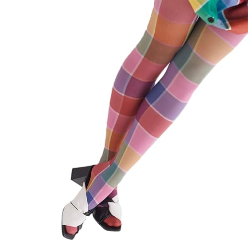 Image of NUFIWI Women Sexy Sheer Patterned Tights Leggings Pantyhose Stockings Colorful Y2k Funky Tights Vintage 90s Streetwear