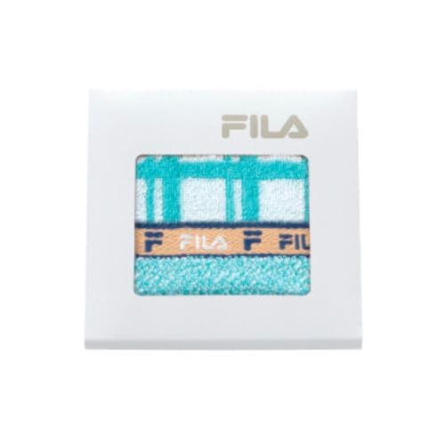 日繊商工 FILA フィラ ラグーナ ギフト ブルーグリーン/ベージュ タオルチーフ1枚 約25×25cm FL598