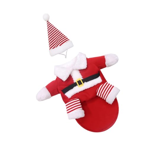 Disfraz de Santa Claus para perros y gatos 5XL rojo