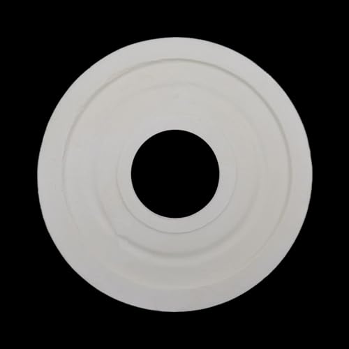 Image of HEVSTIL White Ceiling Medallion PU for Light Fixtures 12 inchOD x 3.94 inchID | Simple and Modern, Decorative Fan Medallion, Lighting Ceiling Ring, Covers for Chandeliers Home