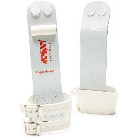 Reisport Men's Protec Hyper Buckle High Bar Grips, X-Small, Small, Medium, Large, Gymnastic Grips, Triple Strength Leather With Kevlar, Less Stretch, Safe Grip, Men And Boys Gymnastics Training Cover