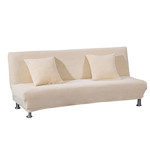 Meigeh Housse clic clac 2 Places Housse de canapé sans accoudoirs Extensible imprimé Housse canapé sans Bras Housse de canapé-lit Pliante élastique...