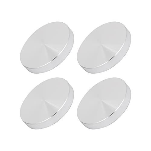 METALLIXITY Solid Aluminum Disc (M10x50mmx8mm) 4Pcs, Glass Table Top Adapter Aluminum Circle Disc - for Tea Bar, and Other Glass Furniture Accessories