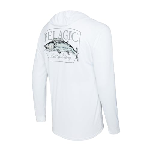 PELAGIC Apparel Men's Aquatek Wahoo'd Hooded Fishing Shirt