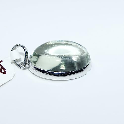 Pendentif en améthyste verte naturelle et argent massif - 3