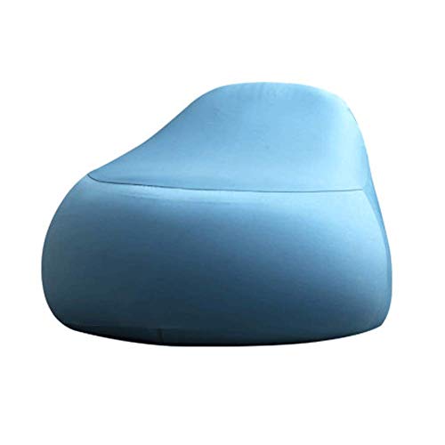 Bean bag chair sofa, stretch fabric lazy sofa bag multi-function 2mm fine particle filler can be washed-blue