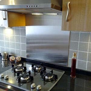 Stainless Steel 1.2mm Thick Brushed Kitchen Splashback (600mm x 450mm)