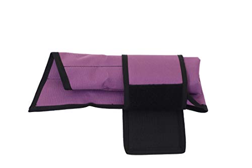 12 Pocket Wrench & Tool Roll Up Pouch Organizer Bag Handmade Waterproof Pvc Laminated Ballistic Polyester Canvas For Craftsman Gear Drive Users Ready Portable Storage Round Easy Grip | Violet #TOP4