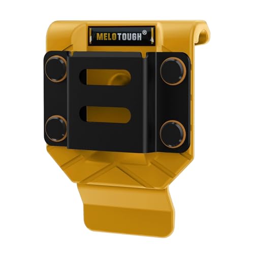 MELOTOUGH Drill Belt Clip Drill Holder for Tool Belt Measuring Tape Holder for Impact Driver Tape Measure (Yellow)