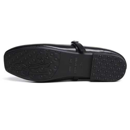 Image of LUXINYU Women's Slip on Flats,Classy Round Toe Solid Classic Mary Jane Ballet Dance Shoes Soft Comfortable PU Flat Shoes