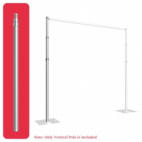 Image of EMART 5.5ft-12ft Pipe and Drape Adjustable Upright for Backdrop Stand, Background & Curtain and Wedding Decor-1 Pack