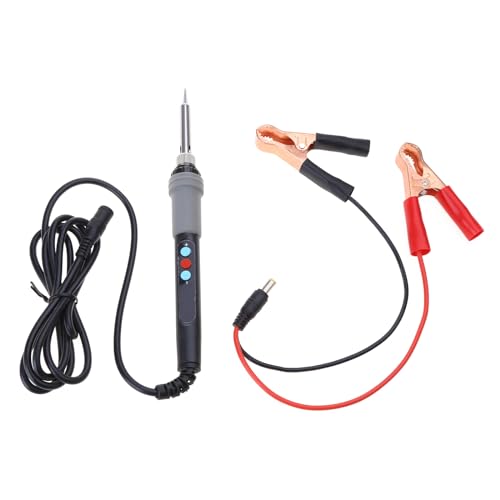 YPBEW LCD Soldering Iron Adjustable Temperature DC12V 24V 18-72W Low Solder Tools With Brass Clamps