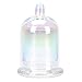 OSALADI Szklana Kopuła Świecznik Mini Tort Stand Kopuła Cloche Clear Glass Glass Glass Candle Cup Display Dome Dla Uchwyt Desery Świeczki