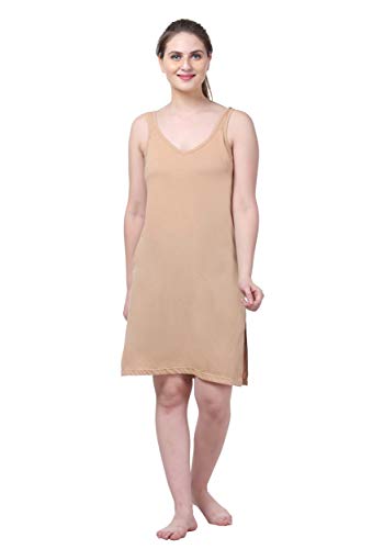 Image of Splash Cotton Rich Camisole Slip for Women| Long Kurti Slip /Suit Slip /Camisole Slip Knee Length - 139