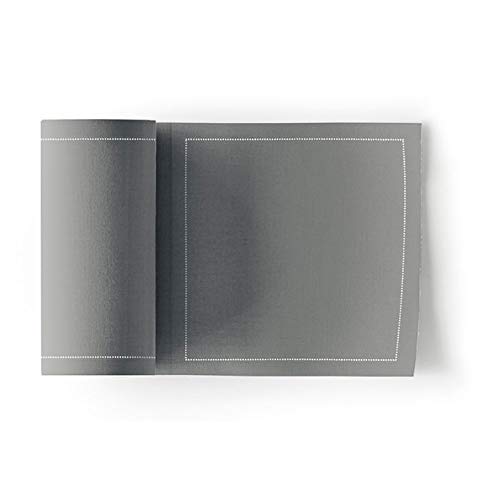 MY DRAP Cocktail Napkin, Washable And Reusable Cloth Napkins 4.5x4.5 IN (100 Napkins, Grey)