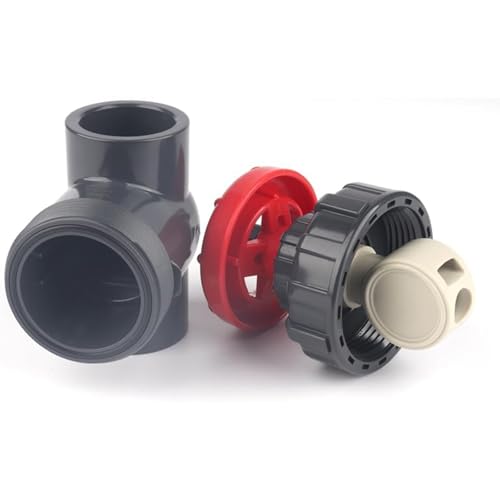 Gertrude Válvula De Compuerta De PVC, 20-63mm Vástago No Ascendente Industrial Tipo Zócalo Válvula De Bola con Interruptor De Esclusa DN15-DN50 para Fontanería, Riego Y Sistemas De Piscinas
