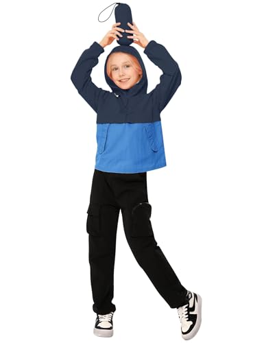 Kids Packable Waterproof Hooded Rain Jacket - Lightweight and Windproof - Sizes 3-12 Years4