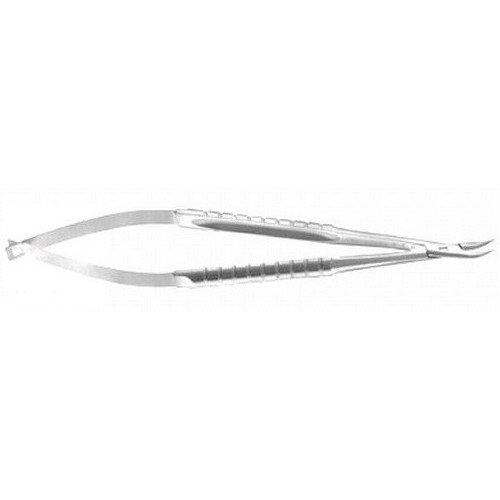 Troutman Needle Holder Delicate Jaws Strongly Curved W/Lock