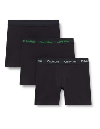 Calvin Klein Herren 3er Pack Boxershorts Briefs Boxer Brief Stretch, Mehrfarbig (Black Bodies W/Blue Shadow/Supreme), M