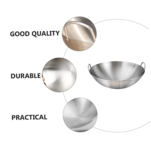 Wok de acero inoxidable SOLUSTRE con asas, grande miniatura 3