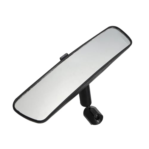 Espejo retrovisor interior negro regulable para coche con visión multiángulo