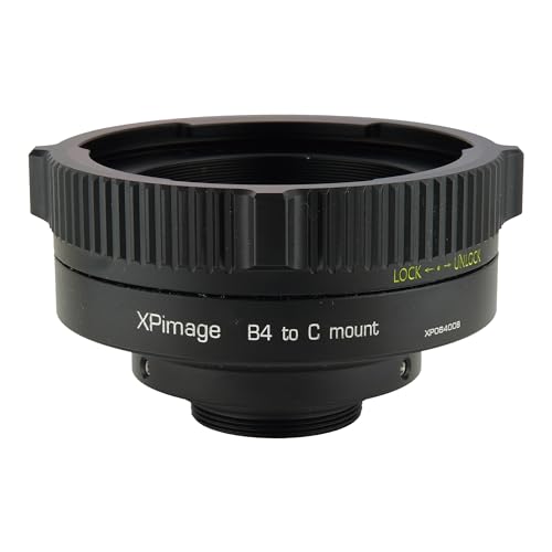 XPIMAGE Lens Mount Adapter Ring Compatible with B4 3/2-inch Broadcast Lens to C Mount Industrial Camera Use