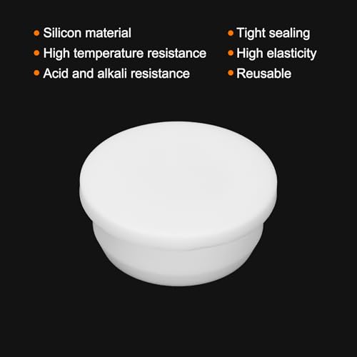 Image of MECCANIXITY High Temp Silicone Plug Mount Dia 33.3mm /1.31 Inch t Shaped Rubber Stopper Hole Plugs for Powder Coating Plating Waterproof Sealing Plugs White Pack of 1
