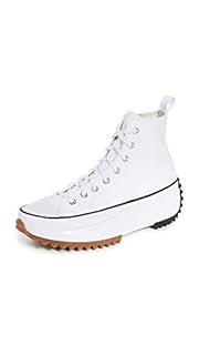 Converse Run Star Hike Hightop Sneakers, White/Black/Gum, 9.5 US Women/8 US Men