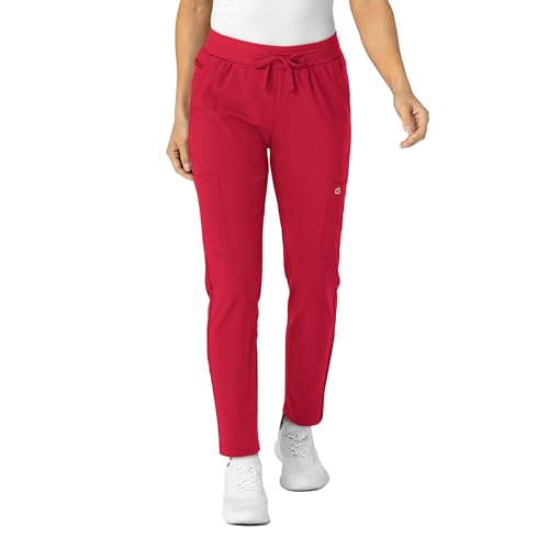 Image of Wink W123 Women's Flex-n-Reach Track Scrub Pant, Black, Large Petite