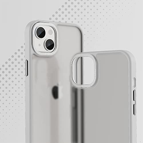 Image of Vaku Luxos Trans Armor for iPhone 14 Cover Case, 6 Feet Drop, Metal Ring Camera Protection, Shockproof, Scratch Resistant, Slim, Compatible with iPhone 14 Back Cover - White