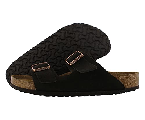 Image of Birkenstock Arizona Suede Unisex Shoes Size 11, Color: Mocha-Brown