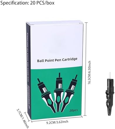 Tattoo Ballpoint Pen 20Pcs – Wax Sealed Strong Spring Cartridges for Dot Work Drawing Practicing — view 3