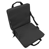 Coussin de dossier extérieur, coussin de chaise pliable multifonctionnel de taille portable confortable pour terrain de balle(Le noir)