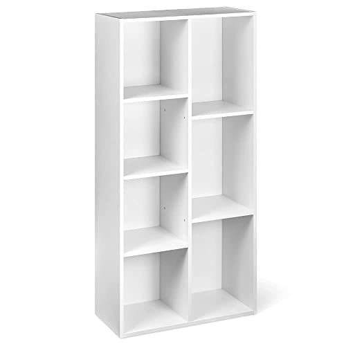 Amazon Basics 7-Cube Organizer Bookcase, White Amazon Basics 7-Cube Organizer Bookcase, White