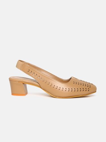 Image of Marc Loire Women Pointed Toe Block Heel Sandal for Office Wear