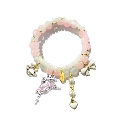 Image of Ballerina Bracelet Dance Recital Bracelet Ballerina Blue Bracelet Cute Ballerina Dance Beaded Bracelet Ballerina Friendship Bracelets Ballerina Party Jewellery