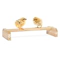 PETSFIT Chick Roosting Bar Prevent Rotation Design, Solid Wooden Thicken Rooster Perch for Coop and Brooder for Birds, Baby Chicks