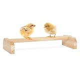 PETSFIT Chick Roosting Bar Prevent Rotation Design, Solid Wooden Thicken Rooster Perch for Coop and Brooder for Birds, Baby Chicks