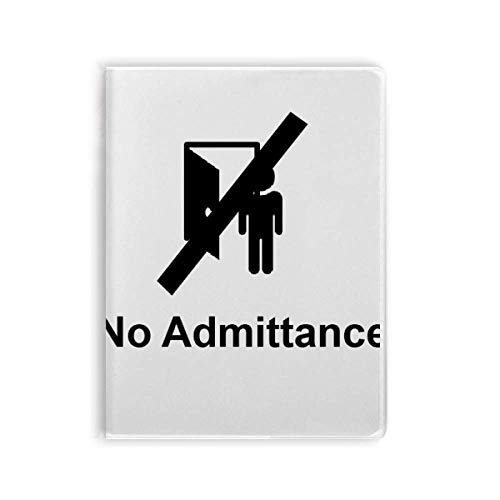 Carnet de notes symbole avertissement non-admission, journal intime couverture souple
