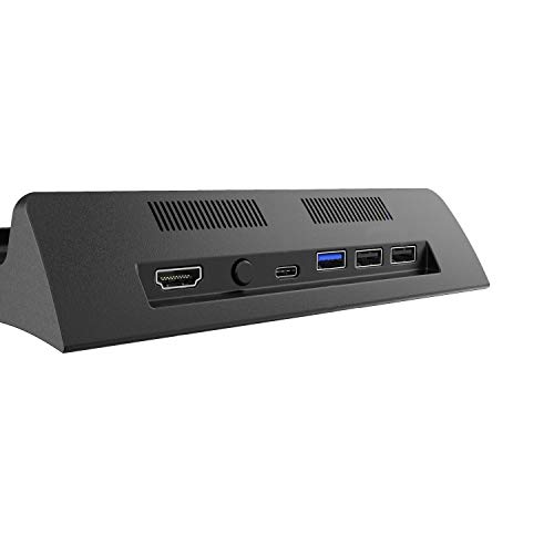 Insten Compatible with Nintendo Switch TV Dock Station HDMI Adapter Portable Hook Up Charging Docking Cradle with USB C Power Input & Extra USB 3.0 2.0 Ports Replacement TV Mode Connector Adapter