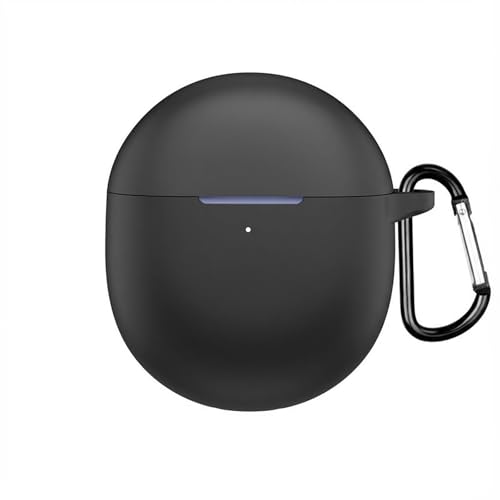 ANYOI �Ή� Google Pixel Buds 2A �P�[�X �t��V���R���f�� �y�� �L�Y�h�~ �X���� �ϏՌ� �h�o �����h�~ �_�炩�� LED�� ���C�����X�[�d�Ή� �J���r�i�t��(�u���b�N)