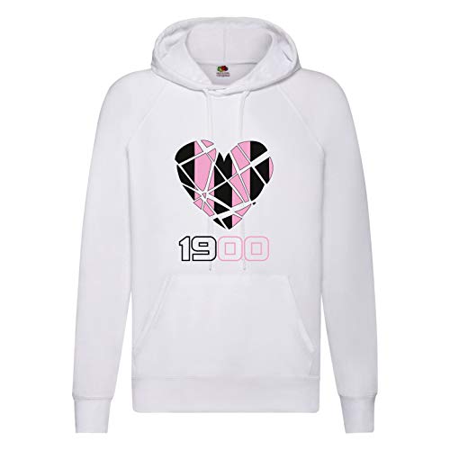 Sudadera con capucha Palermo Cuore spezzato rosanero Uomo Donna Supporters Calcio Supporters B White