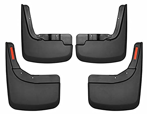 Image of Husky Liners Custom Mud Guards | Fits 2019-2026 Chevrolet Silverado 1500 (Excludes ZR2, LT Trail Boss, Custom Trail Boss) | Front Set, 2-pc Black - 58266