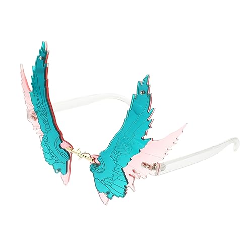 NOLITOY Rimless Sunglasses Wing Party Glasses Stylish and Comfortable Eyewear for Outdoor Fun
