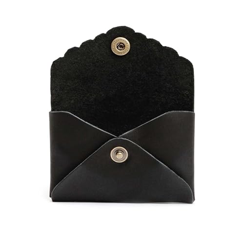 Portland Leather Goods Mini Daisy Wallet for Women – Handmade from the Finest Full-Grain Hides – Features Envelope Design with Snap Closure – Black2