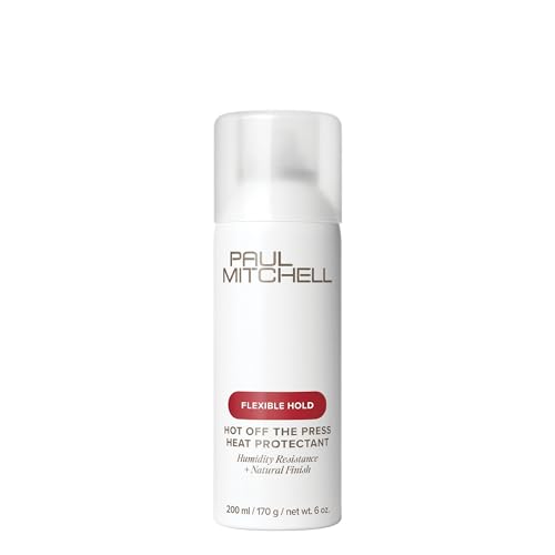 Paul Mitchell Hot Off The Press Heat Protectant, Humidity Resistance, Flexible Hold + Natural Finish, For All Hair Types, 6 oz