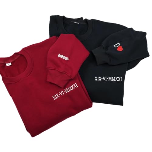 mia'spillow lab Custom Embroidered Hoodie Couple Gift, Personalize Embroidered Sweatshirt, Gift for Him, Gift for Her, Idea Custom Crewneck