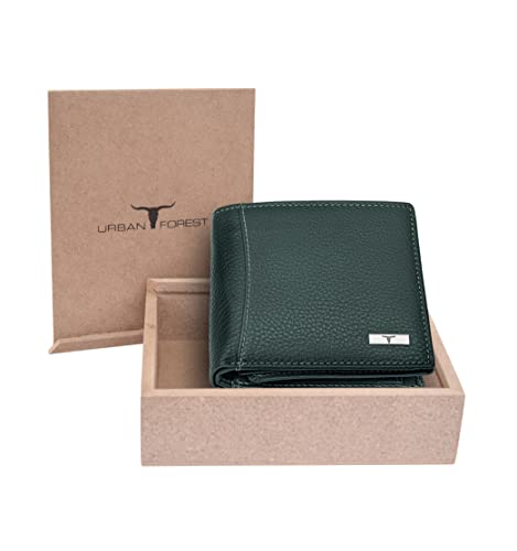 Oliver Leather Wallet for Men, Green in Wooden Box, Contemporary2